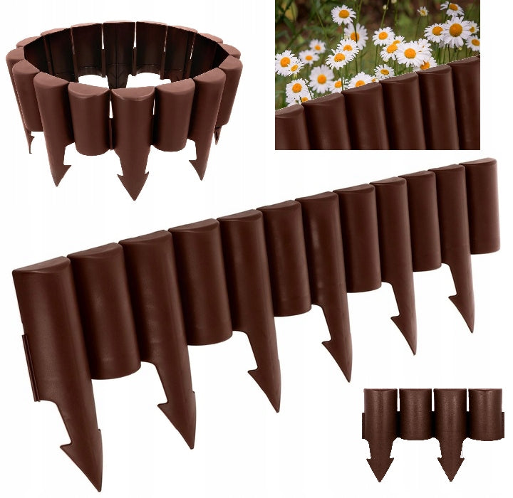 Border garden palisade high edging border bronze 2,5 meters lawn fence Manufacturer Primpol
