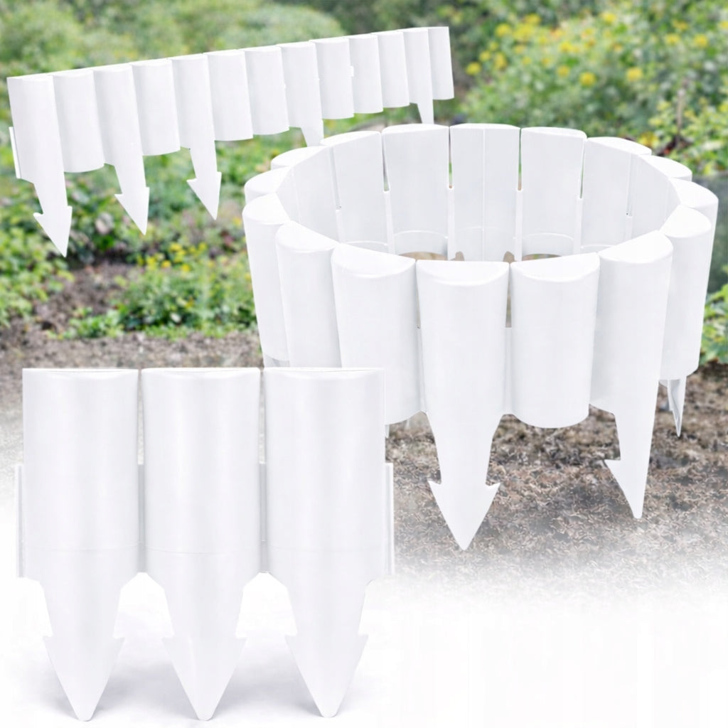 Border garden palisade high edging border white 2,5m lawn fence