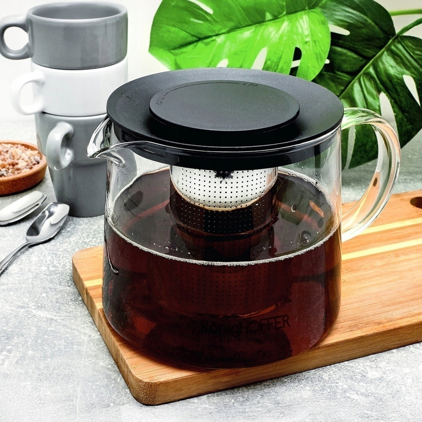 Borosilicate Herbs Teapot Konighoffer Andrea 1,5 l Packaging status original