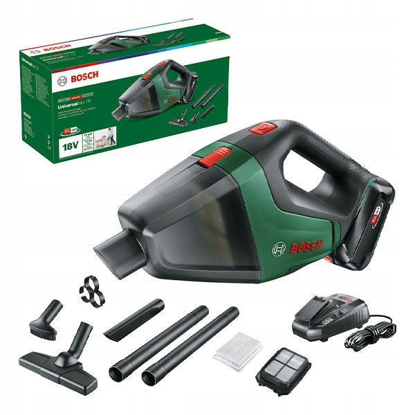 Bosch DIY UniversalVac 18 Cordless Vacuum Cleaner 1xPBA 2,5Ah 06033B9103 EAN (GTIN) 4059952570174