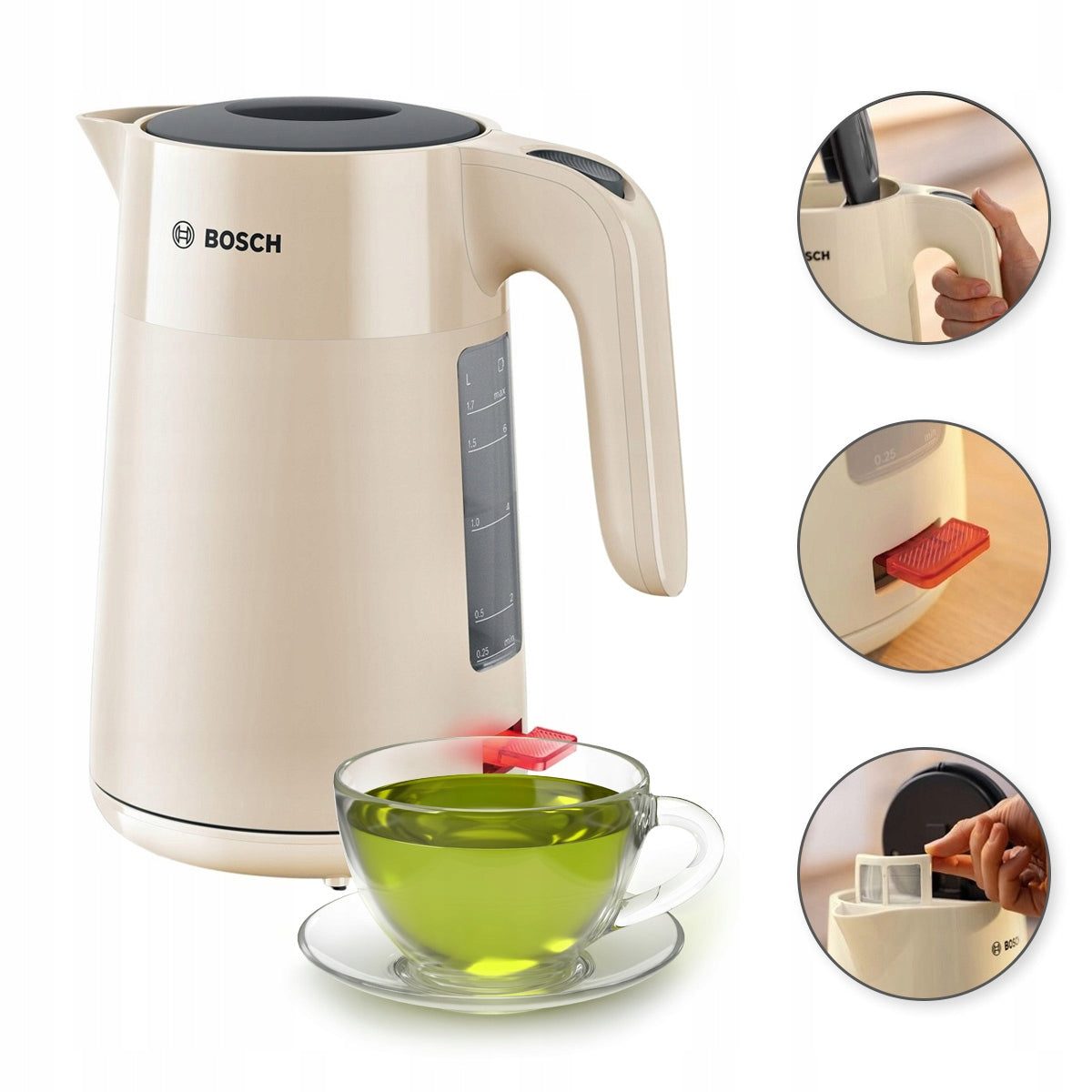Bosch Kettle MyMoment Beige TWK2M167 1,7L 2400W