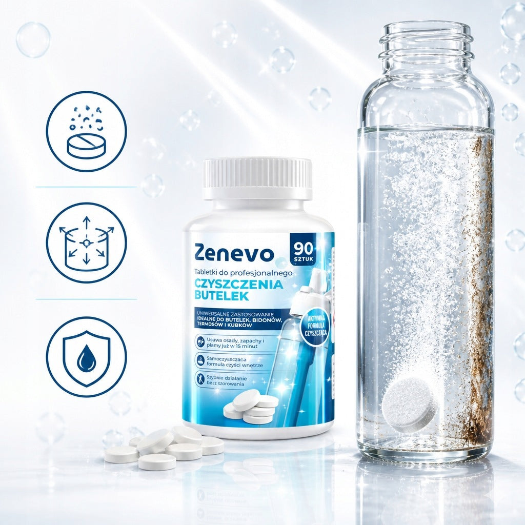 Bottle Cleaning Tablets Zenevo Saturator Thermos Bottles 2x90pcs Manufacturer code Tabletki do czyszczenia butelek 90 szt Zenevo