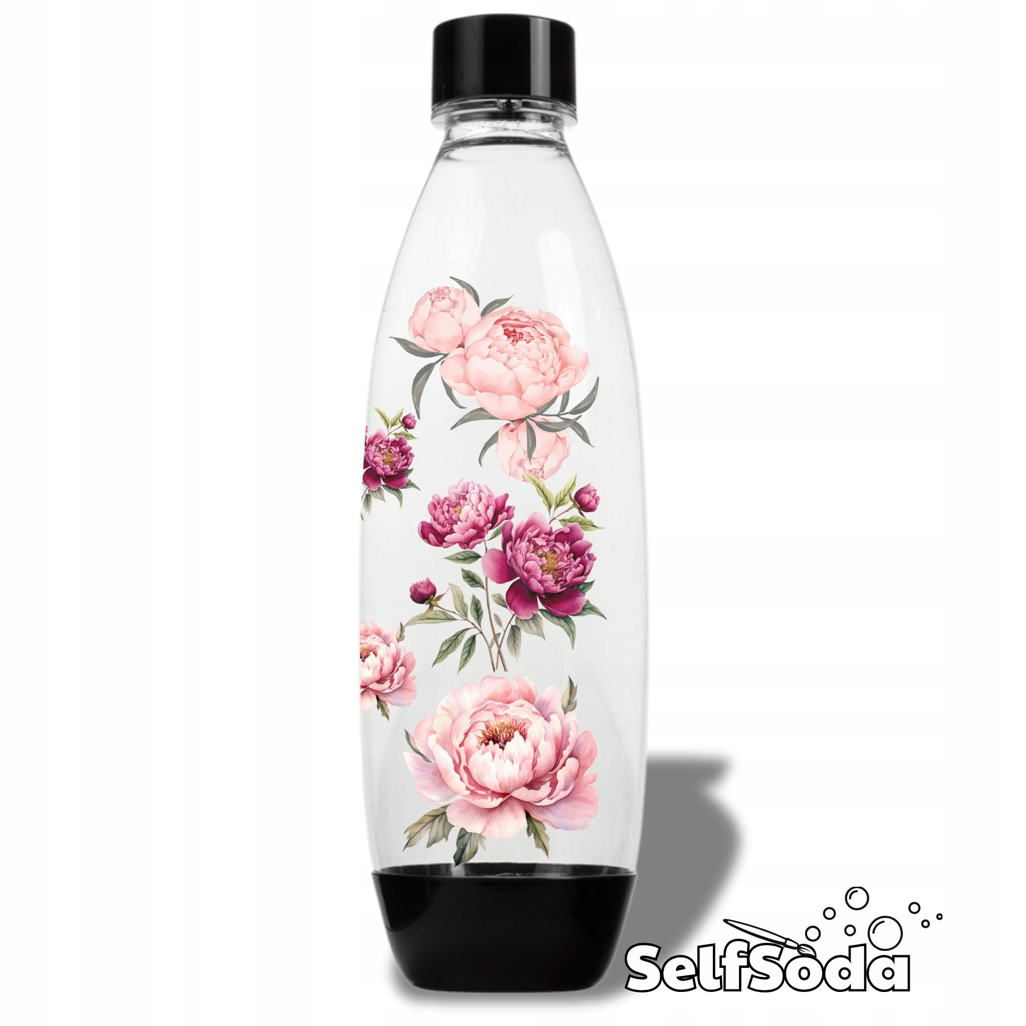 Bottle SodaStream FUSE 1L personalized Peonies with name and other designs Brand SodaStream