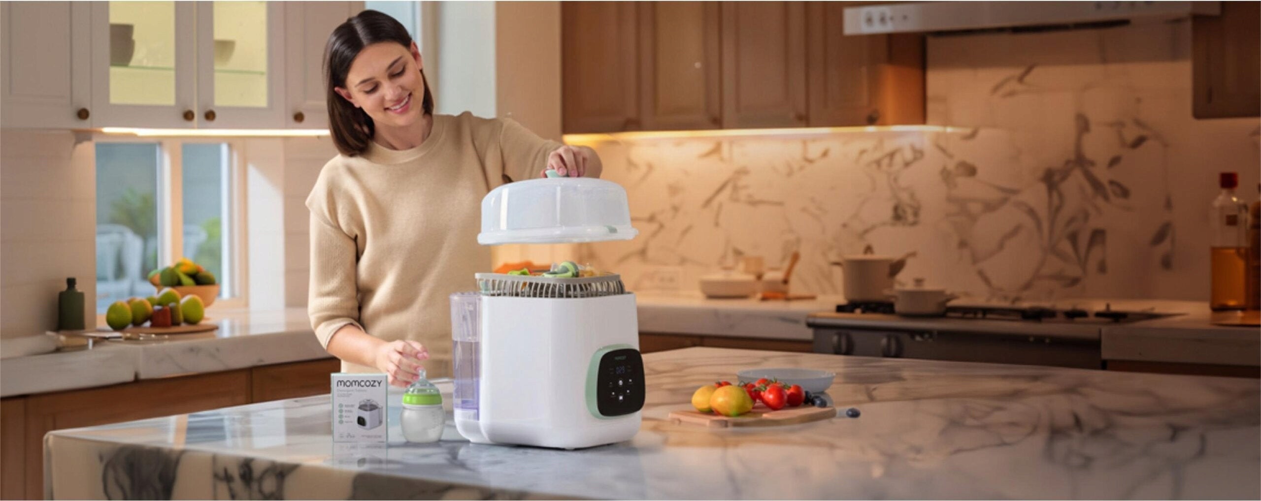 Bottle washer and sterilizer MOMCOZY BS003-GW10NB-A KleanPal Pro White Brand Momcozy