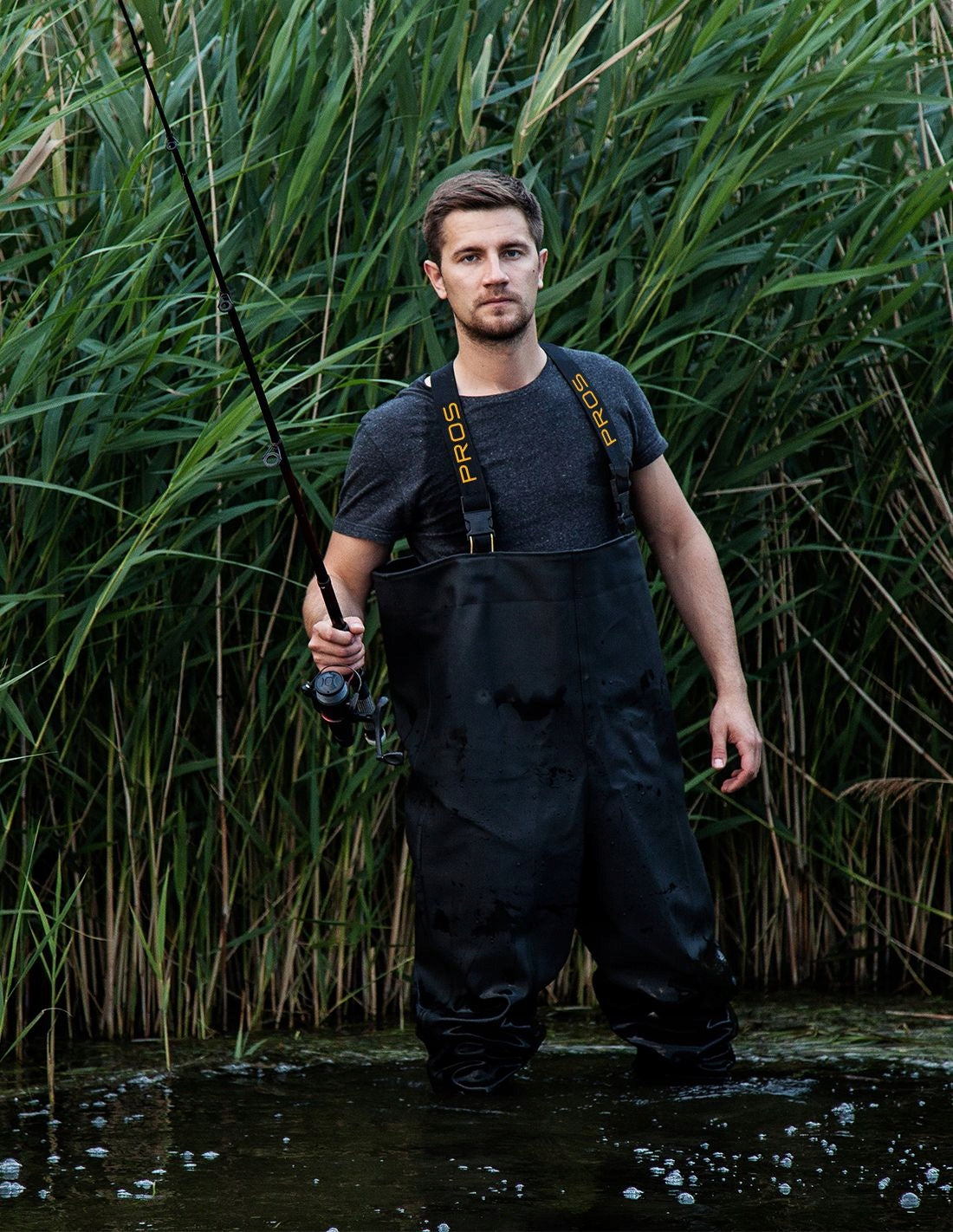 Bottoms Fishing Waterers Pants Waterproof Harness PROS POLISH Strong Color black