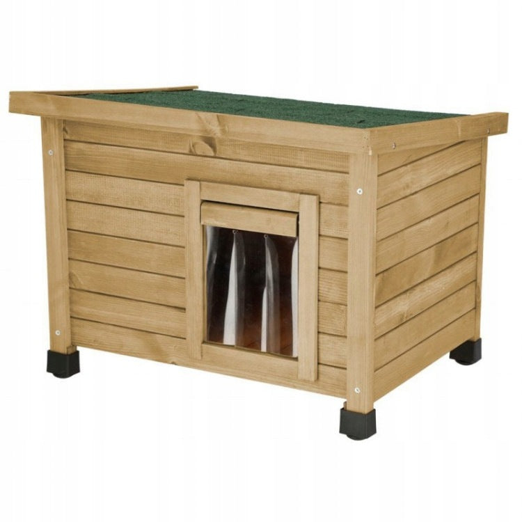 Bouda kočičí, domeček RUSTICA hnědá, 57 x 45 x 43 cm Length 57 cm