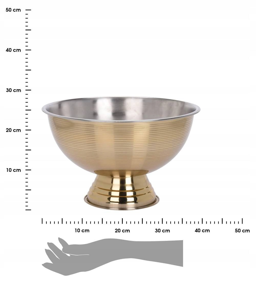 Bowl on the leg gold steel 39,5 cm COOLER CONTAINER FOR COOLING gold Manufacturer Excellent Houseware