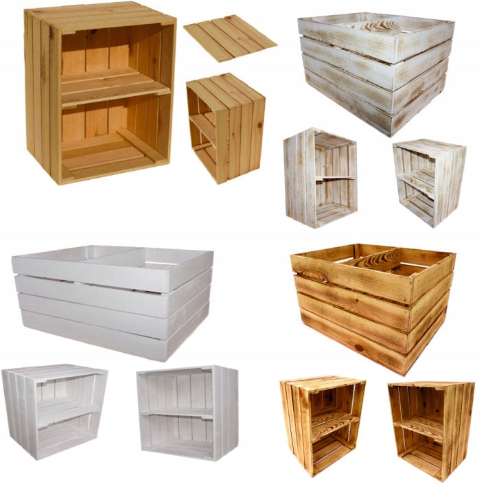 Box 50x40cm Wooden Natural Ecological with Shelf | Bookcase | Container EAN (GTIN) 5903260315981