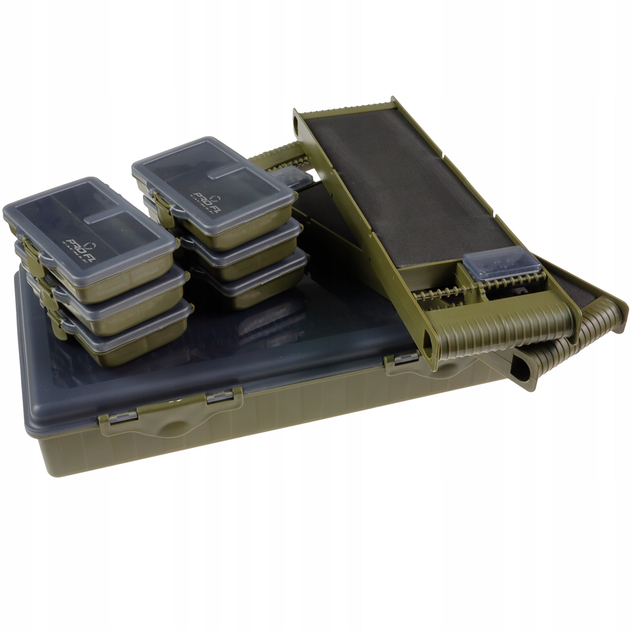 Box FL Set of 9 fishing boxes green