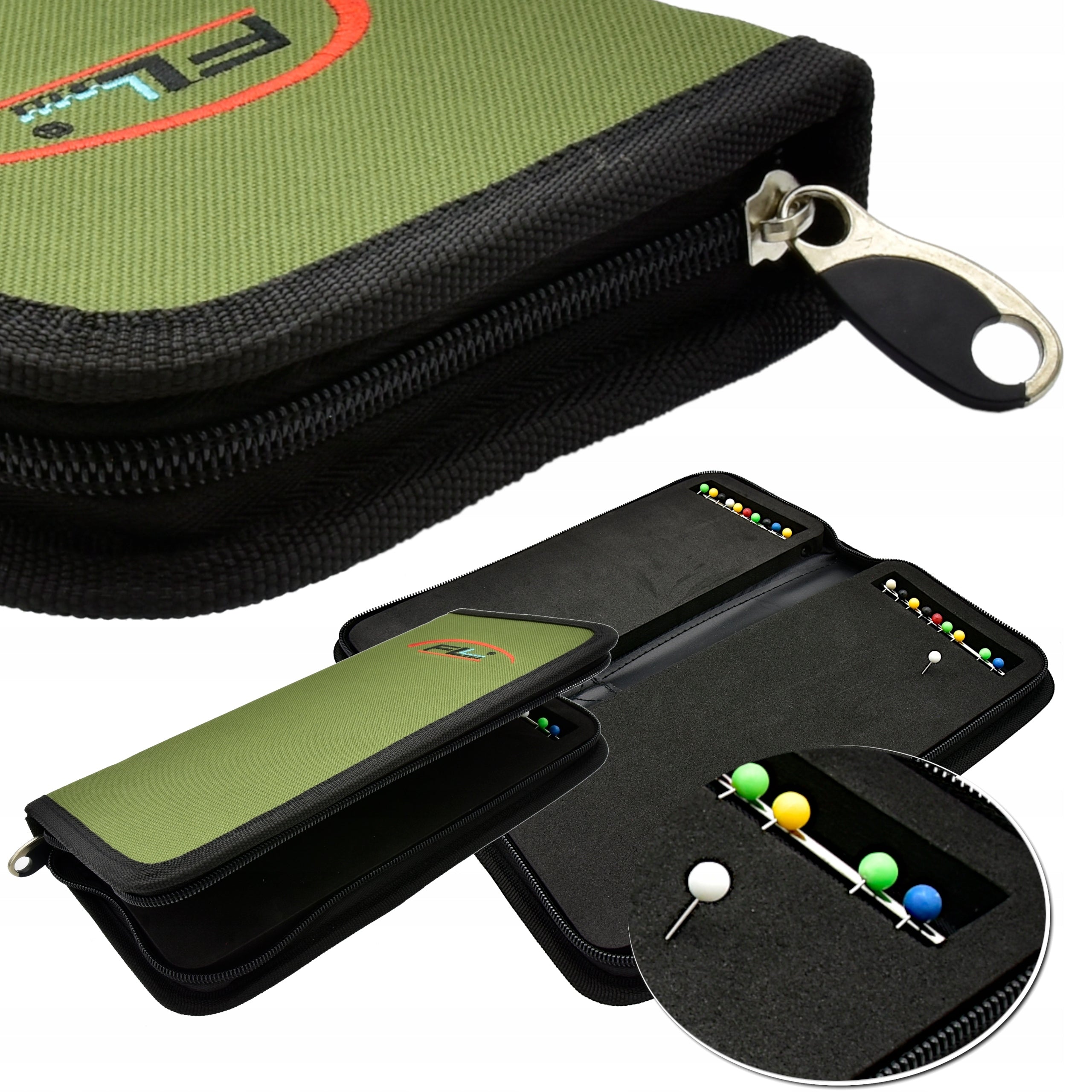 Box FL Wallet pencil case box for carp rigs hair green