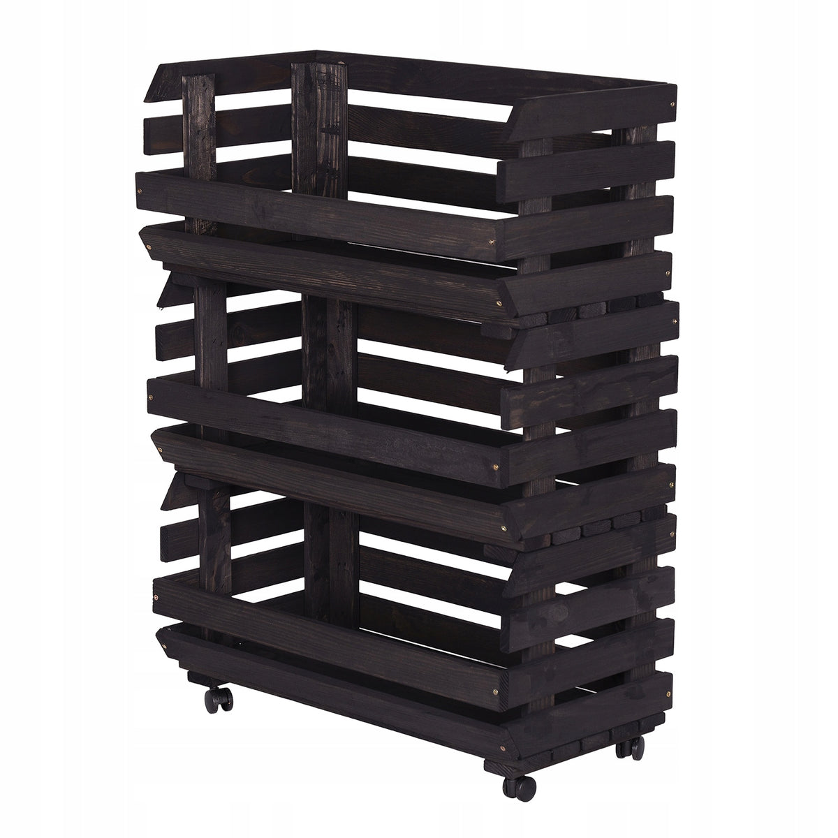 Box box container rack for vegetables and fruits circles rack 57cm black