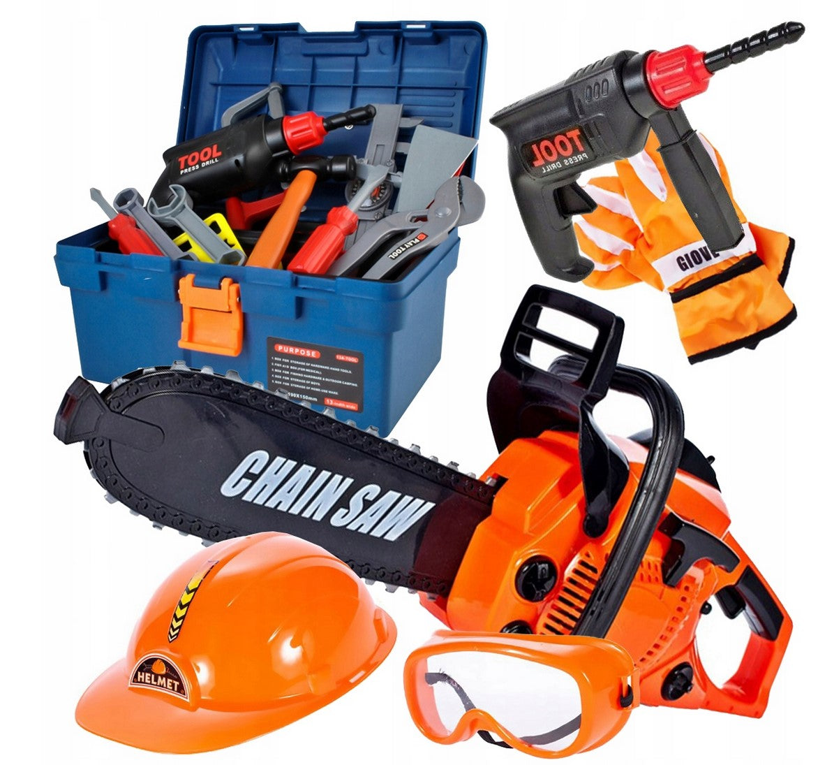 Box with Tools for Children + MOTOR SAW DIY Set XXL Brand Stator