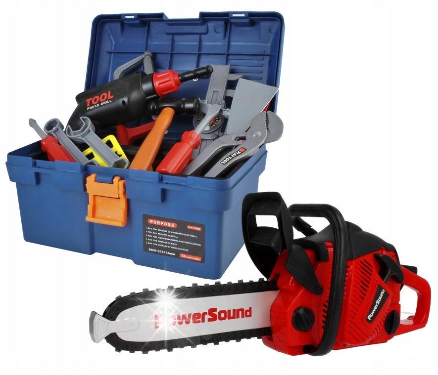 Box with Tools for Children + MOTOR SAW DIY Set XXL