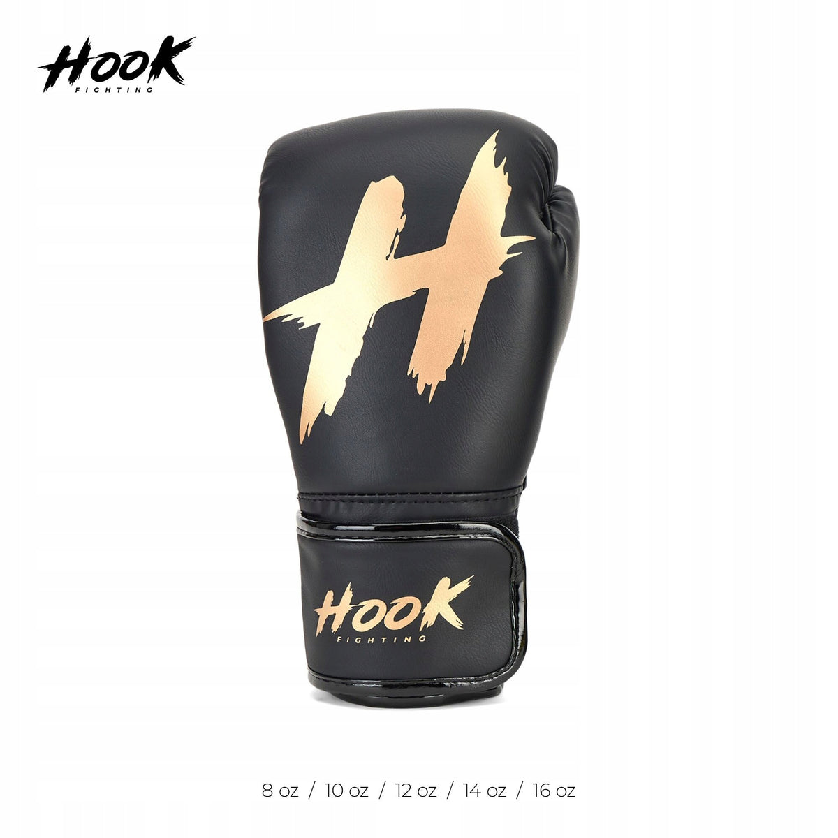 Boxing Gloves 10oz Sparring Black HOOK FIGHTING Ready To Spar Packaging status original