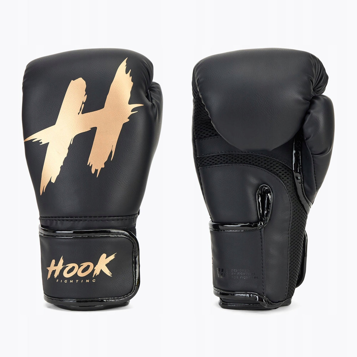 Boxing Gloves 10oz Sparring Black HOOK FIGHTING Ready To Spar