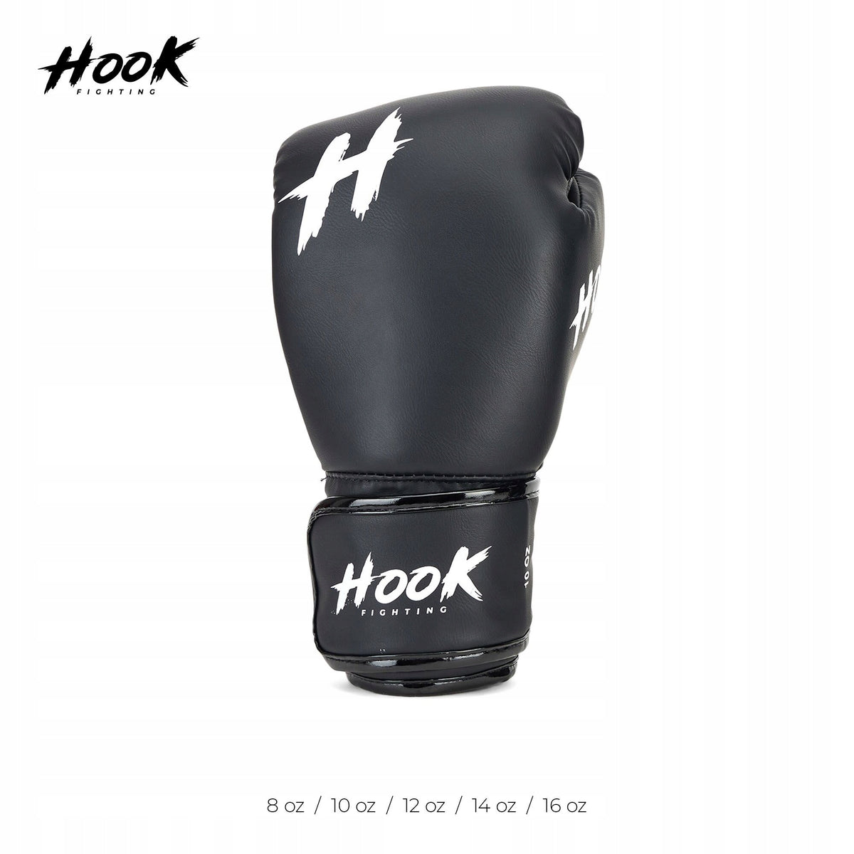 Boxing Gloves 14oz Sparring Black HOOK FIGHTING Ready To Spar Packaging status original