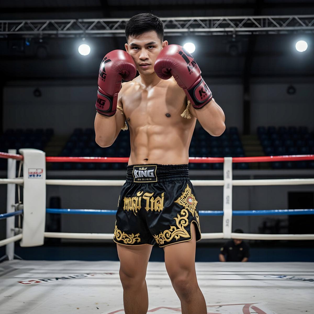 Boxing Gloves King Pro Boxing Air Thai Training Leather 16 OZ Packaging status original