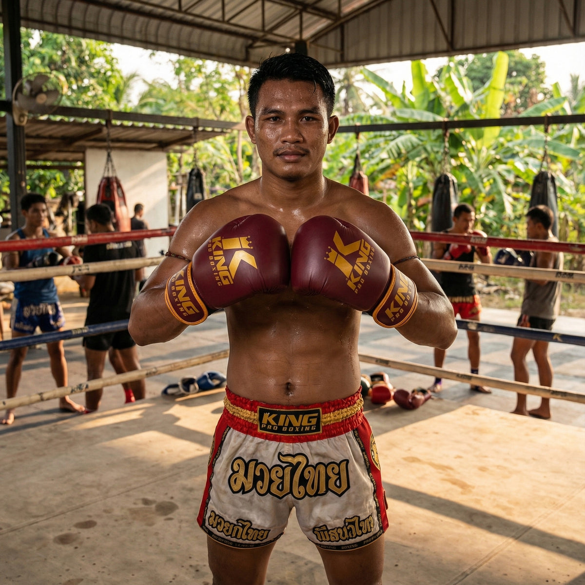 Boxing Gloves King Pro Boxing Men's Training Leather Thai 16 OZ Packaging status original
