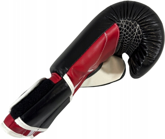 Boxing Gloves MASTERS RBT-A 12 oz Leather Black and Red Packaging status original