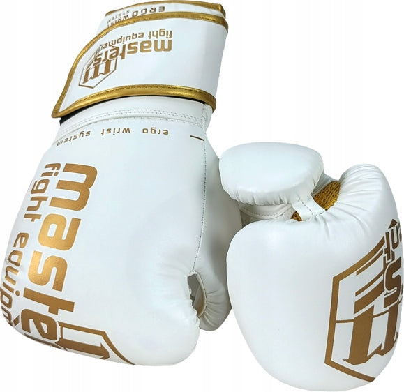 Boxing Gloves RPU-ANGEL white and gold Masters 12 oz Packaging status original