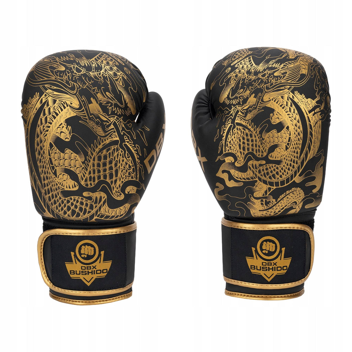 Boxing gloves DBX BUSHIDO "Gold Dragon" gold/black 14 oz