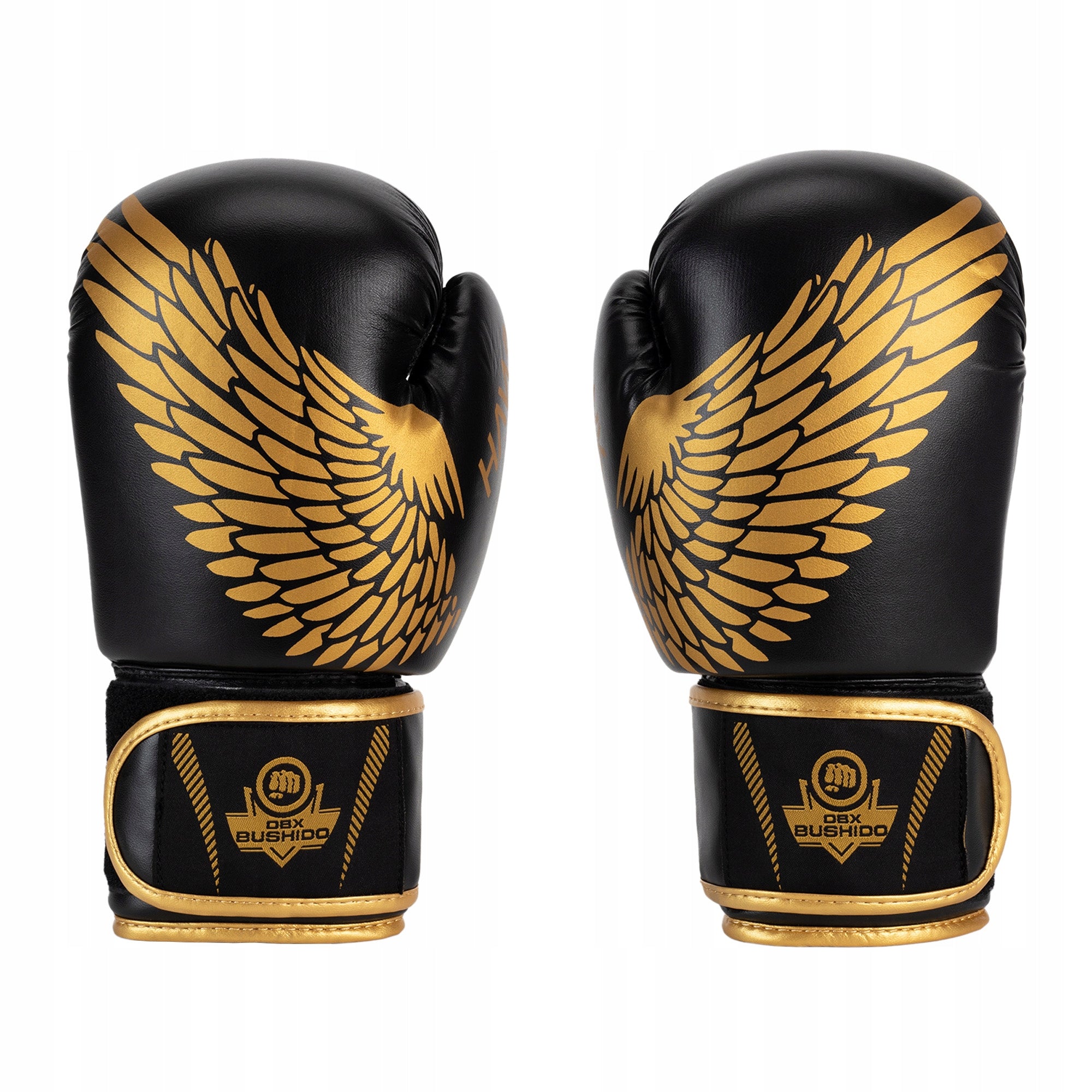 Boxing gloves DBX BUSHIDO "HAWK" Active Clima black-gold 14 oz