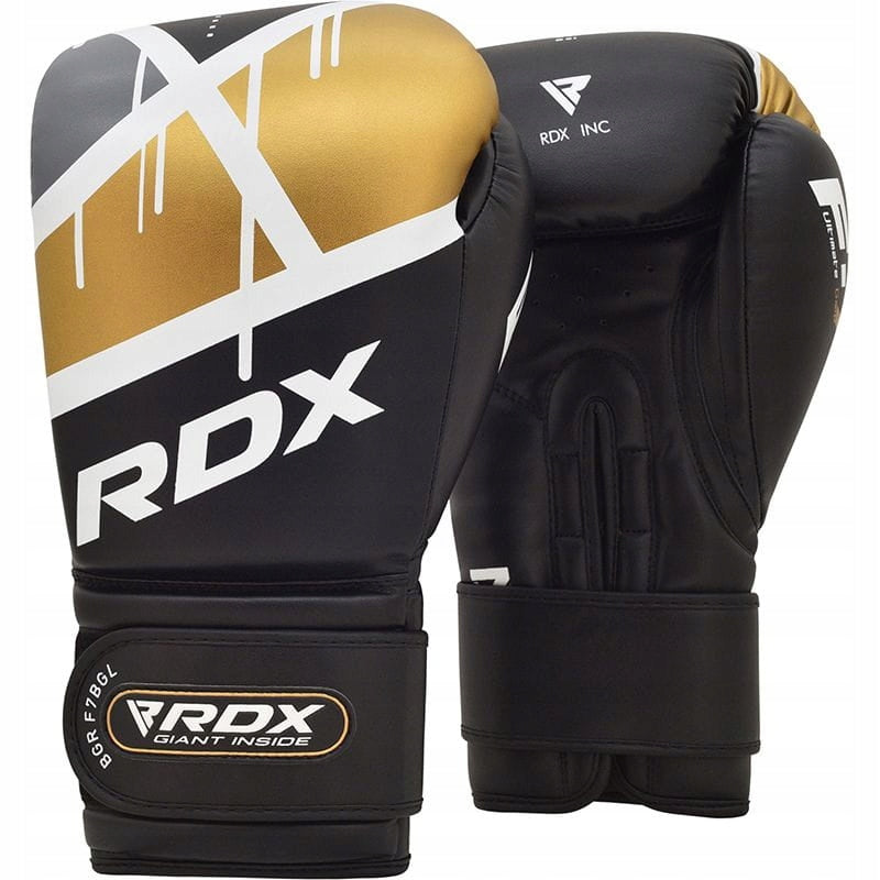 Boxing gloves F7 gold GOLD RDX 12 oz Color black