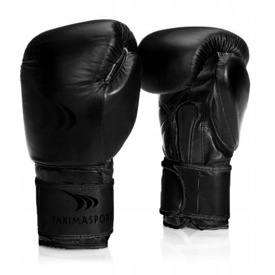 Boxing gloves GRAND black matt- genuine leather 12 oz