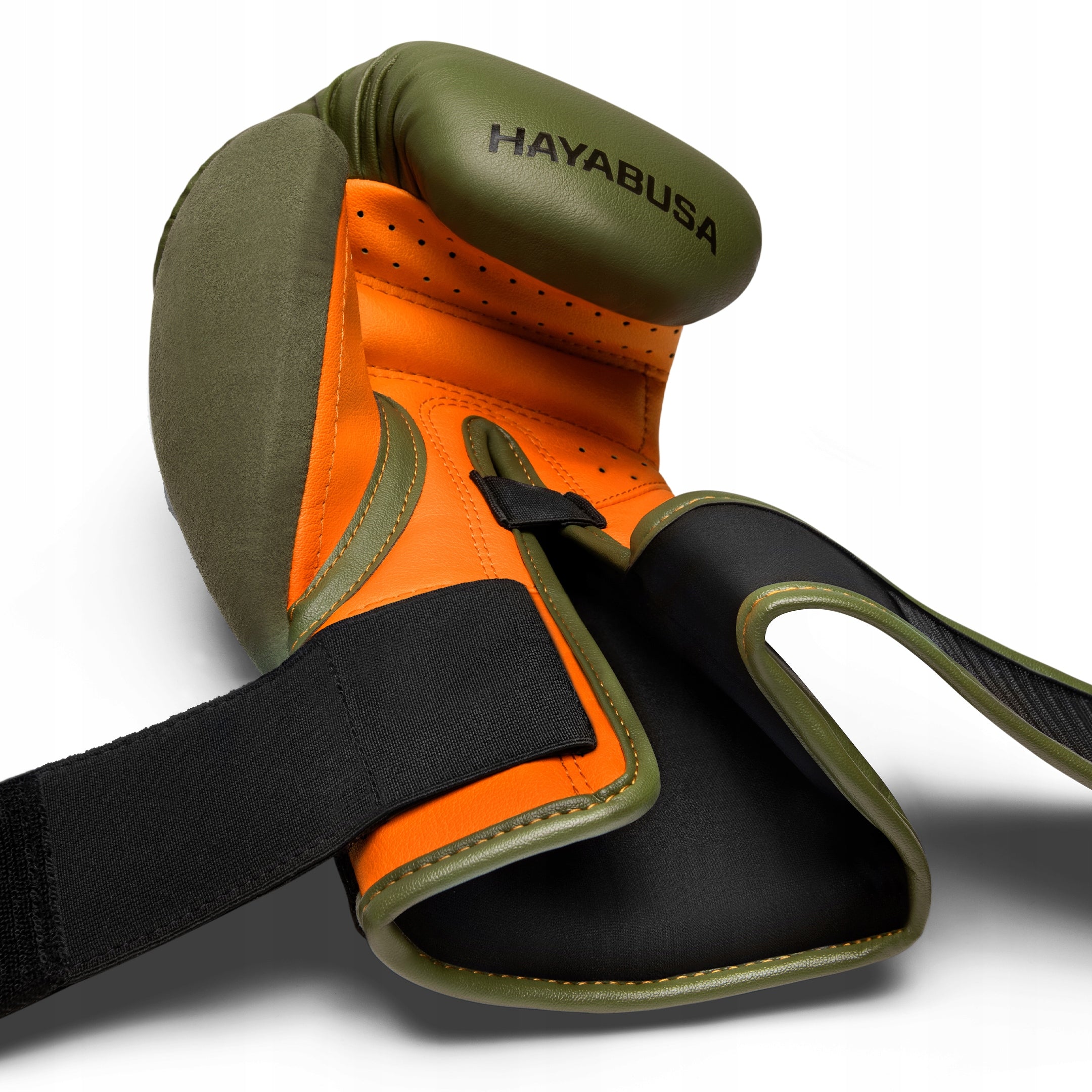 Boxing gloves HAYABUSA T3 (green-orange) [Weight 12 oz] Weight of gloves 12 oz