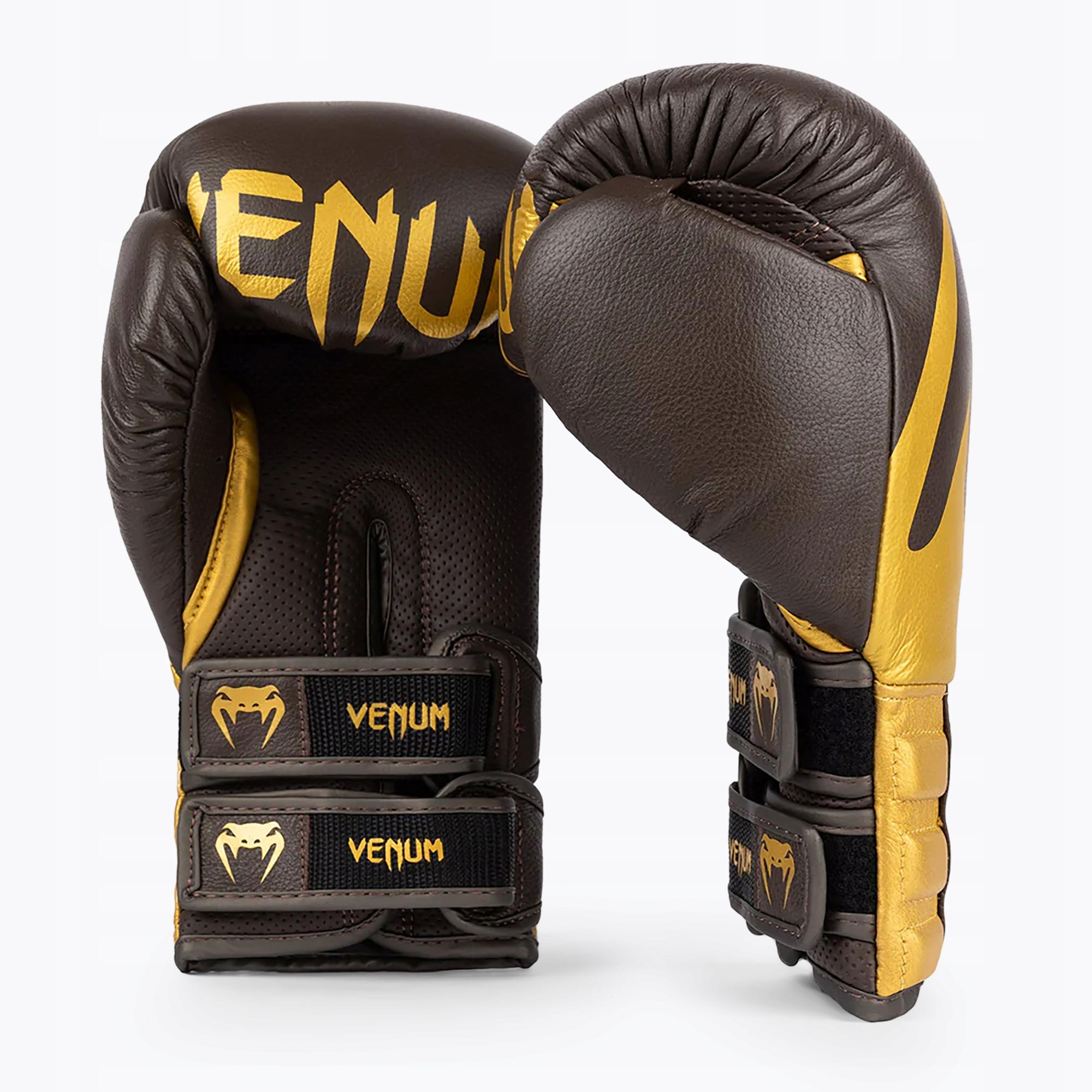 Boxing gloves Venum Reverso Boxing chocolate/gold 12 oz Color brown