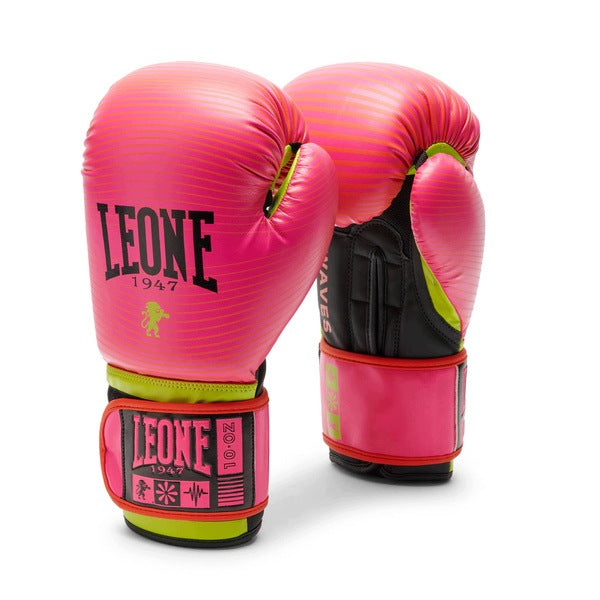 Boxing gloves WAVES fuchsia Leone1947 size 14 oz Packaging status original