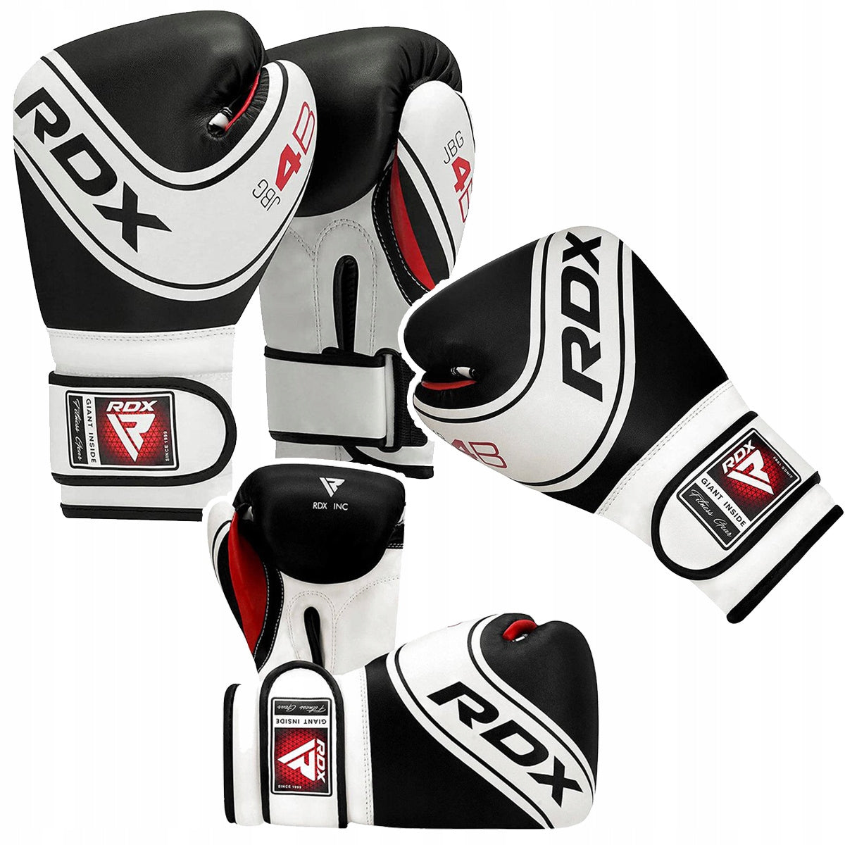 Boxing gloves for children training RDX 4B Black and white r. 6oz