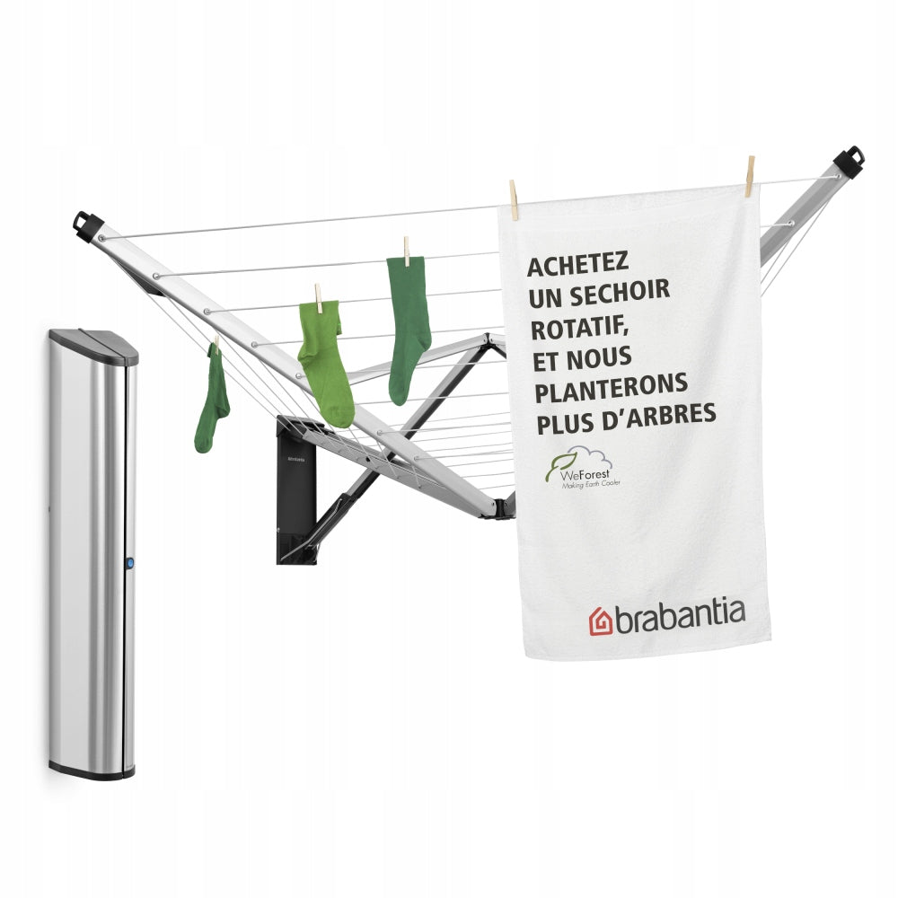 Brabantia - WallFix - wall dryer 24 m - steel housing - lockable Manufacturer code 47 59 24