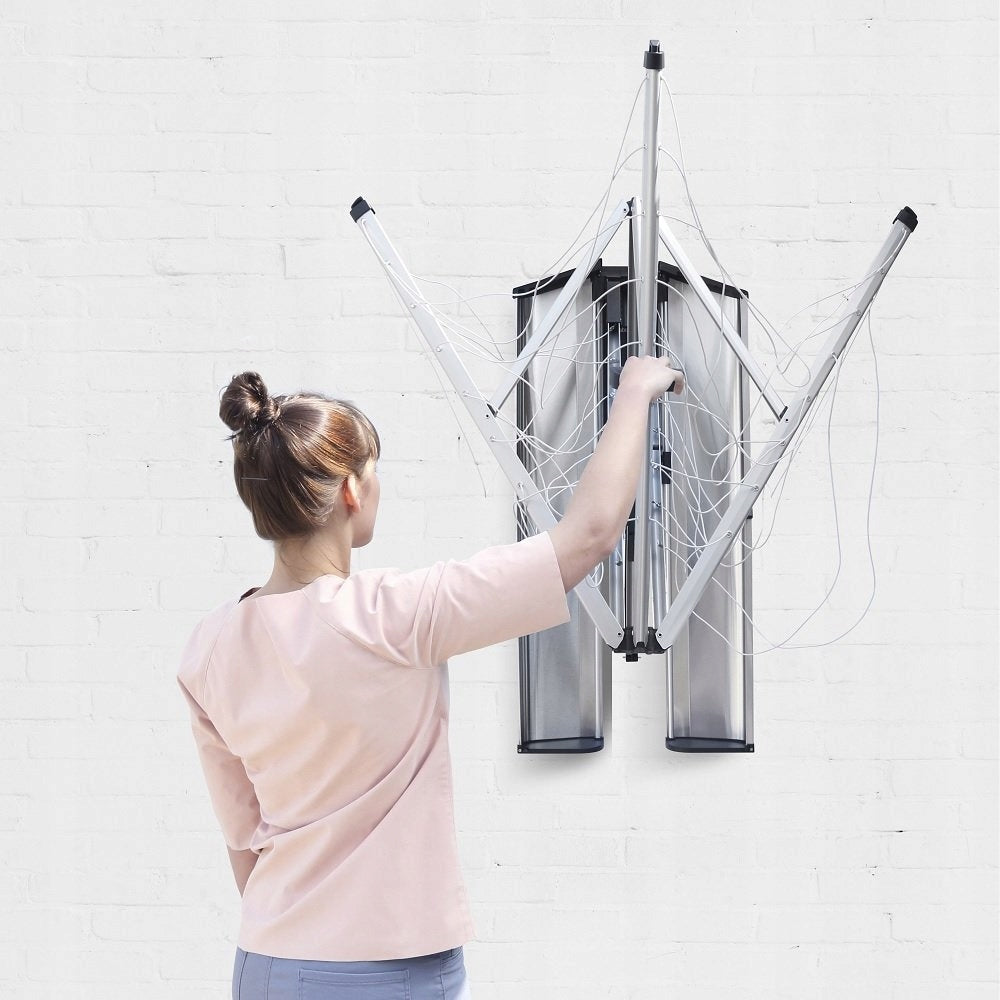 Brabantia - WallFix - wall dryer 24 m - steel housing - lockable Weight 5 kg