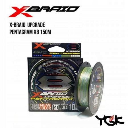 Braid YGK X-BRAID UPGRADE Pentagram X8 #0.4/0.104mm/10lb/4.5kg (150 m)