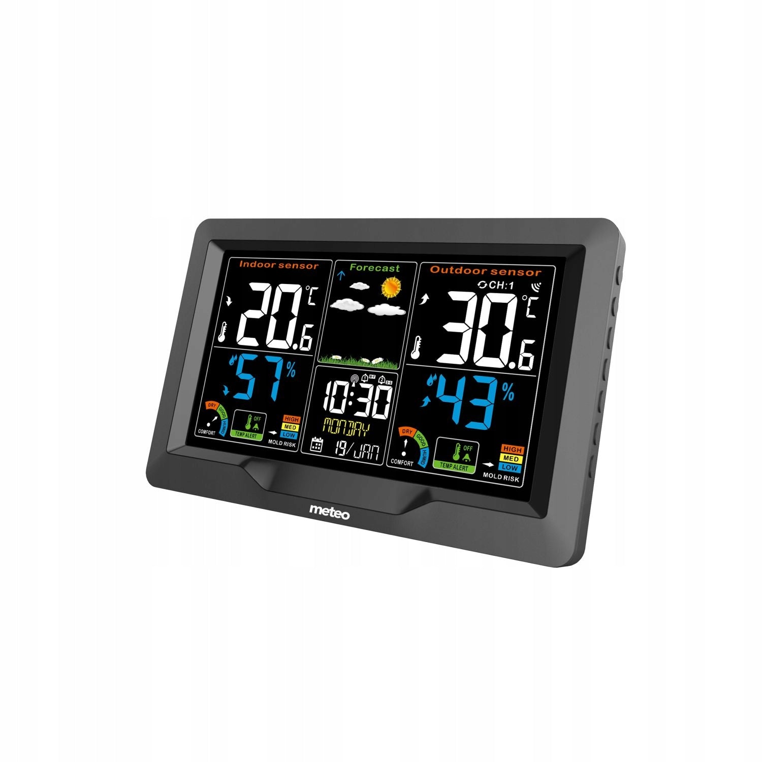 Branded home weather station with DCF METEO SP104 Official Distributor Manufacturer code SP-104
