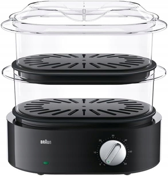 Braun FS 5100 Identity Collection Food Steamer, Black, 6.2L, BPA Free