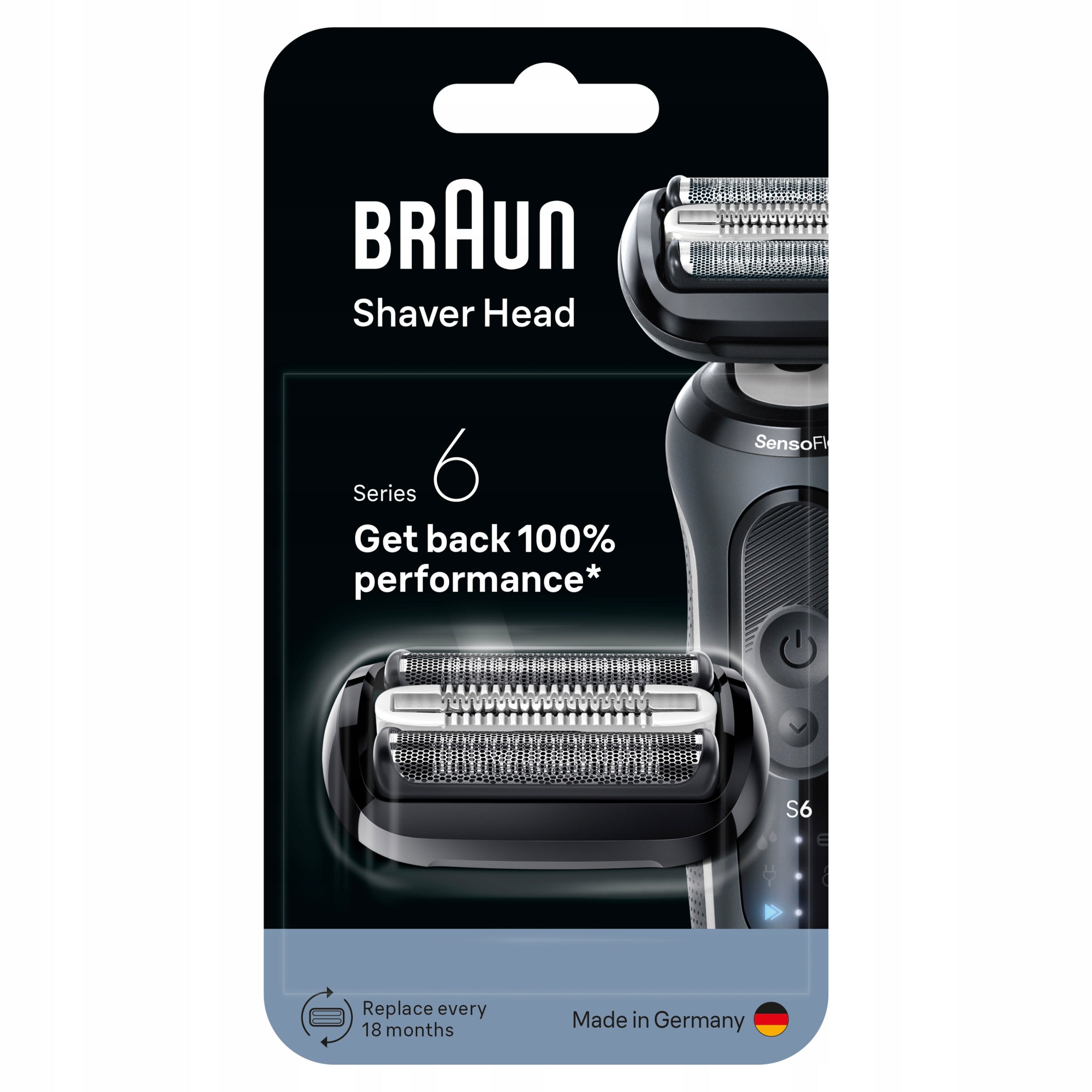 Braun ORIGINAL Replacement Electric Shaver Head Series 6, 64B