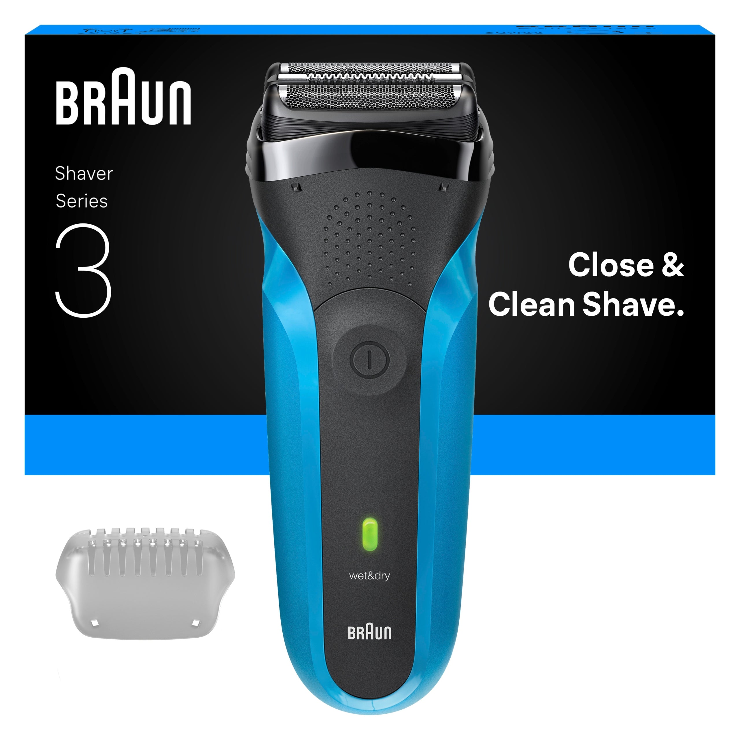 Braun Series 3 Electric Shaver, Razor, 310S, Blue