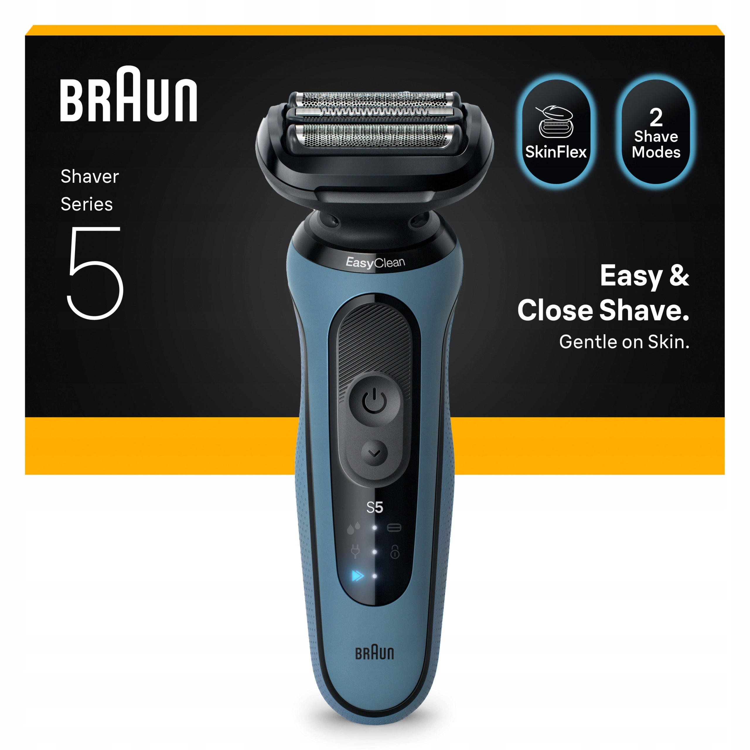 Braun Series 5, 52-A1000S Electric Shaver, Blue Brand Braun