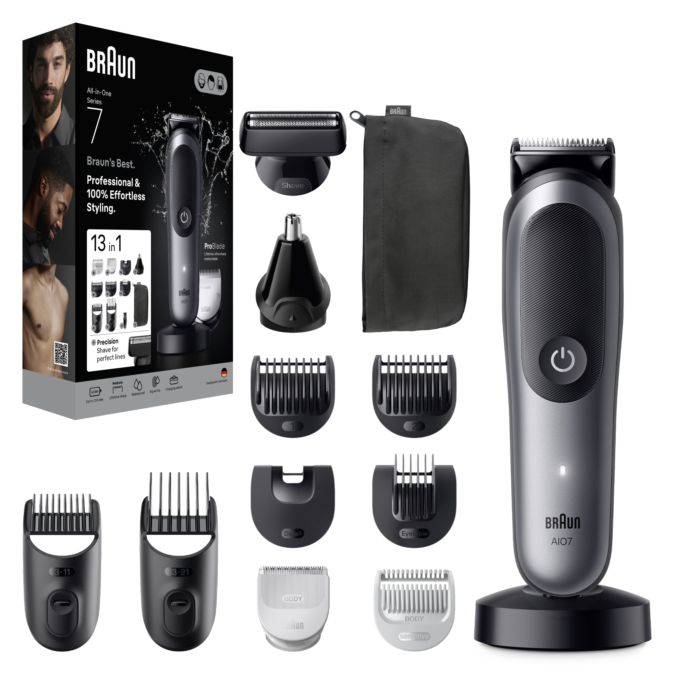Braun Series 7 Multifunkční sada pro péči o tělo 13 v 1, ProBlade, Product weight with unit packaging 1 kg