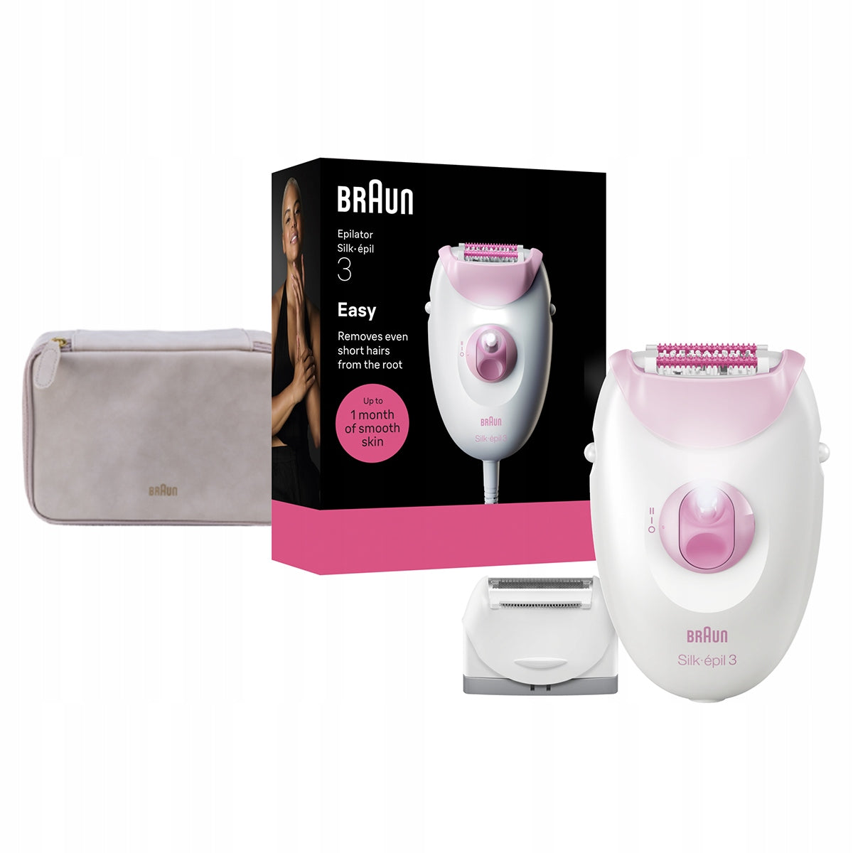 Braun Silk epil 3, Wired Epilator, Hair Removal Device + FREEBIE