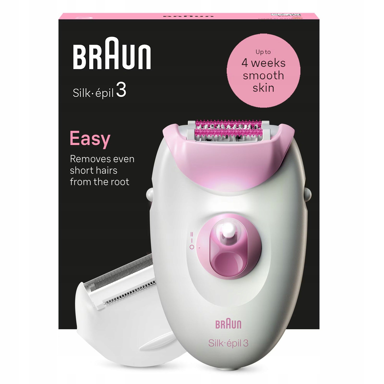 Braun Silk-épil 3 epilator 3-031, MicroGrip, Smart Light, 20 tweezers Brand Braun