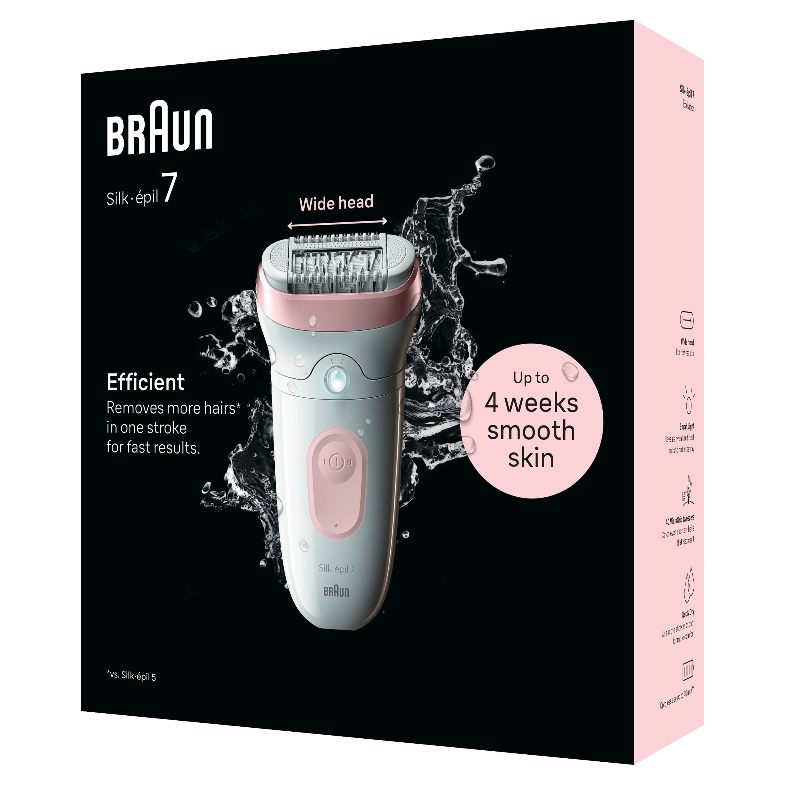 Braun Silk-épil 7 7000 epilator for body and legs waterproof Brand Braun