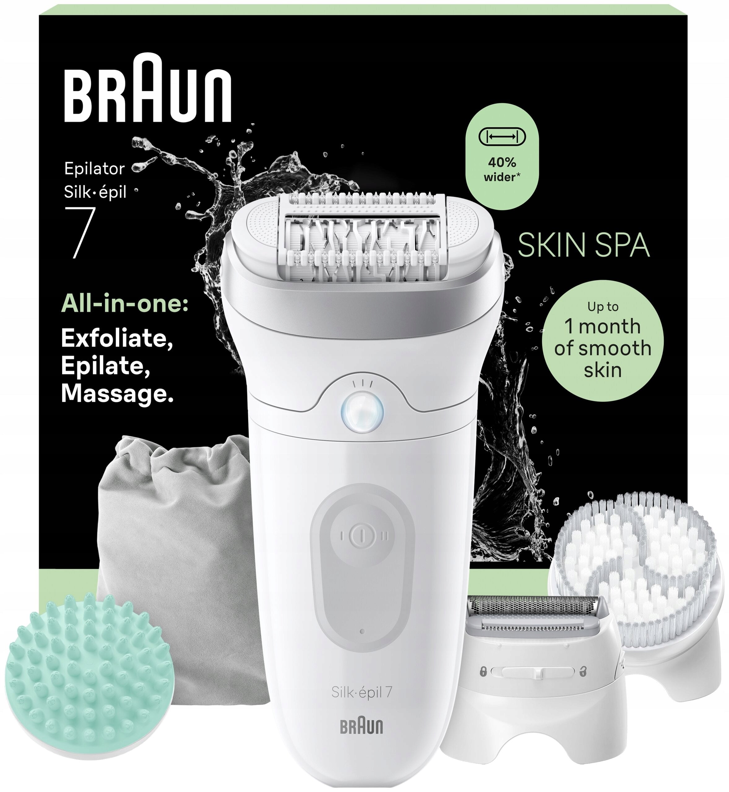 Braun Silk-épil 7 Skin Spa SE7-081 epilator silver/gray Manufacturer code SE7-081