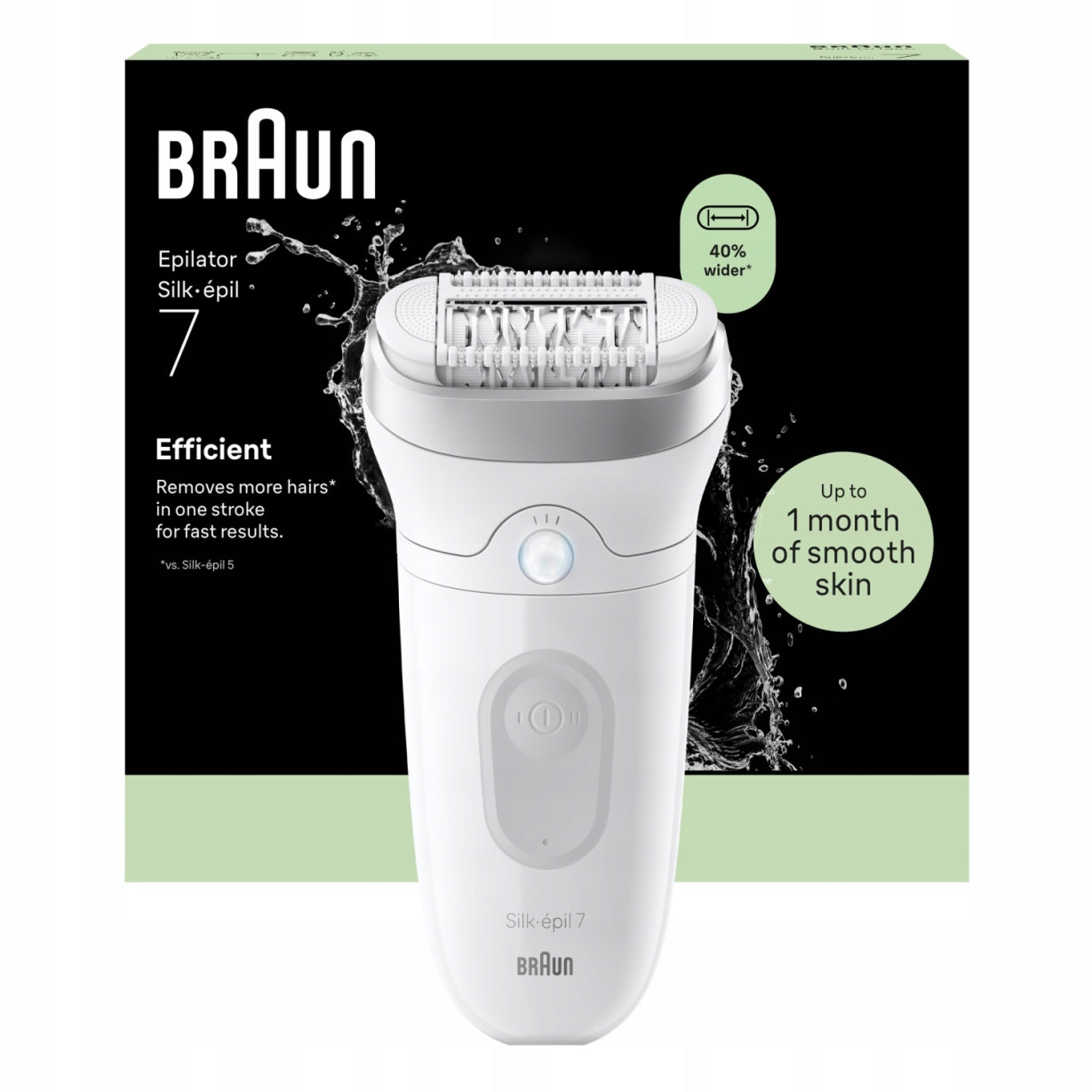 Braun Silk epil 7, Wet/Dry Hair Removal Epilator for Women +FREEBIE Brand Braun