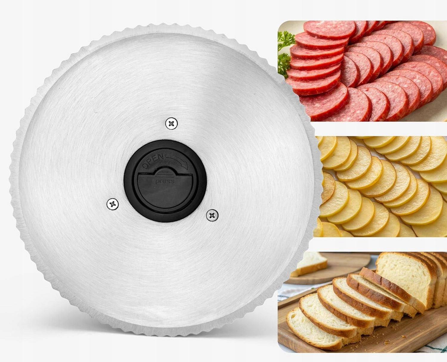 Bread Slicer Cheese Hams Steel 150W Home Electric Meat Packaging status original