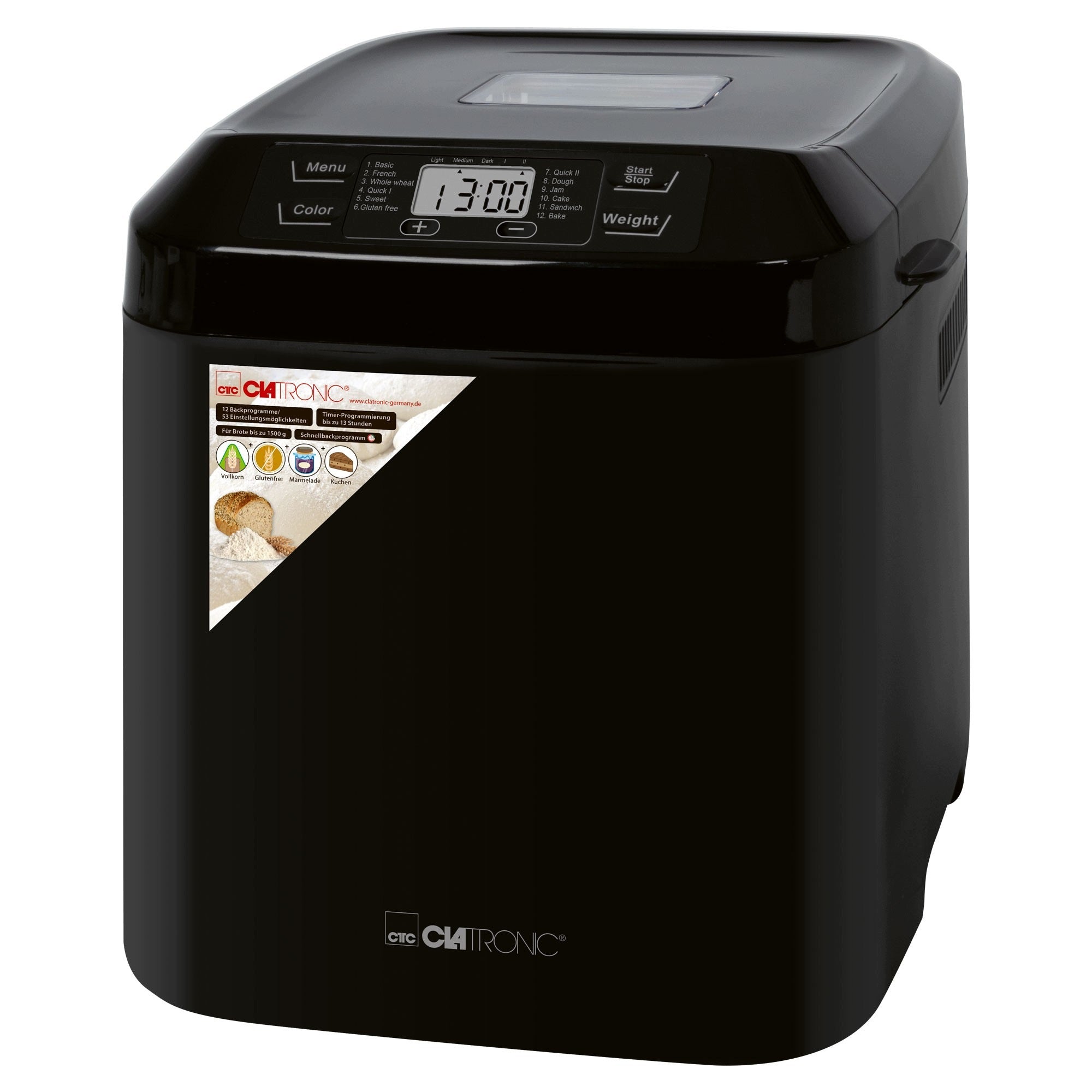 Bread maker 1500 g 12 programs Clatronic BBA 3774 Packaging status original