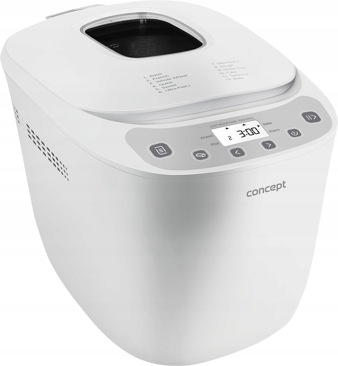 Bread maker CONCEPT PC5520 white 550 W