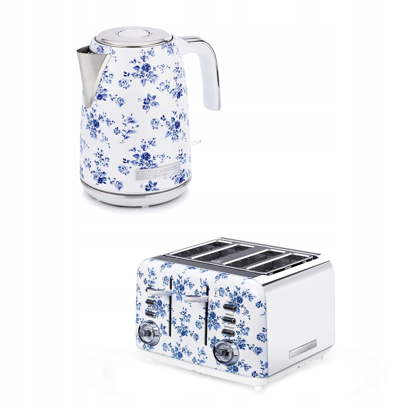 Breakfast set Laura Ashley – kettle with a capacity of 1,7 l and toaster for 4